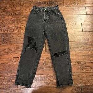 Black Distressed Jeans